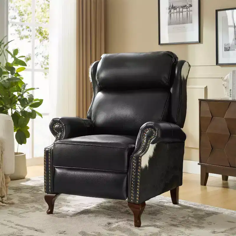Genuine Leather Manual Recliner