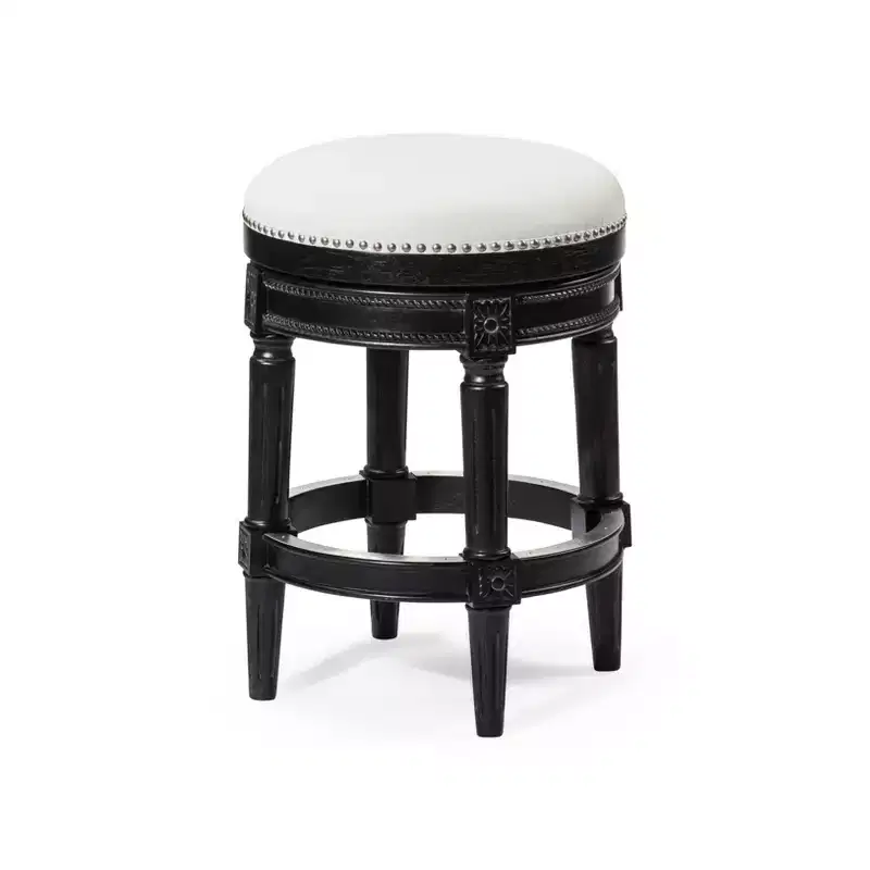 Maven Lane 26 Pullman Backless Swivel Counter Height Bar Stools with Fabric