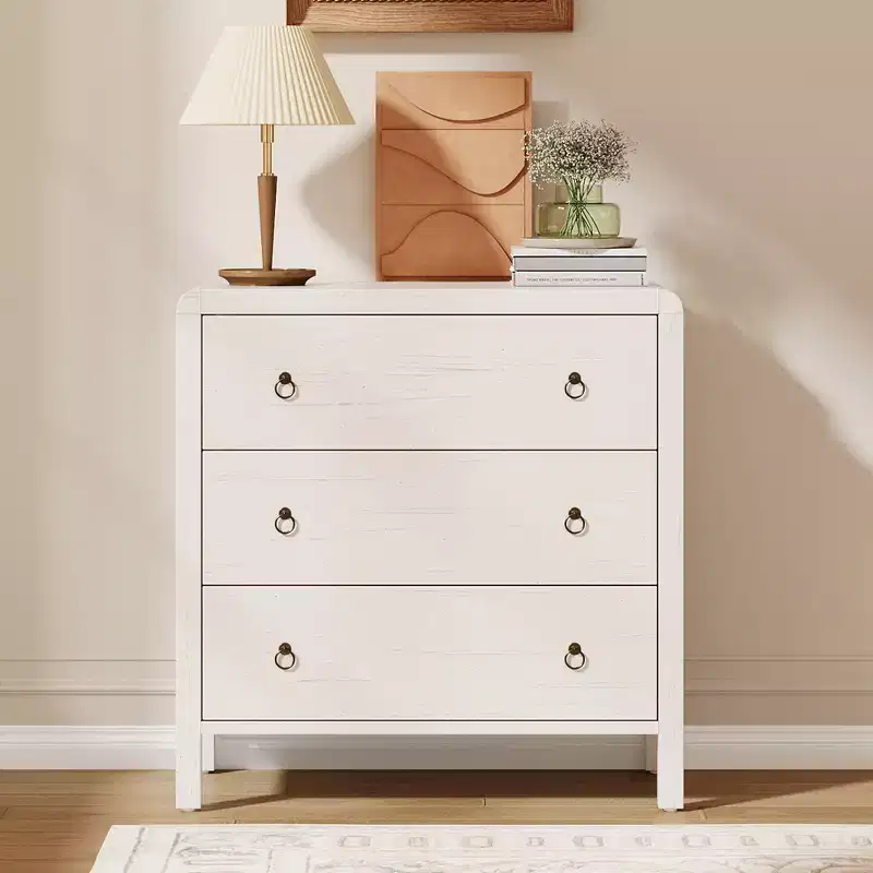 Multi-Drawer Dresser, Tall Chest Storage Cabinet with Metal Handles, Freestanding Organizer for Bedroom, Living Room, Entryway