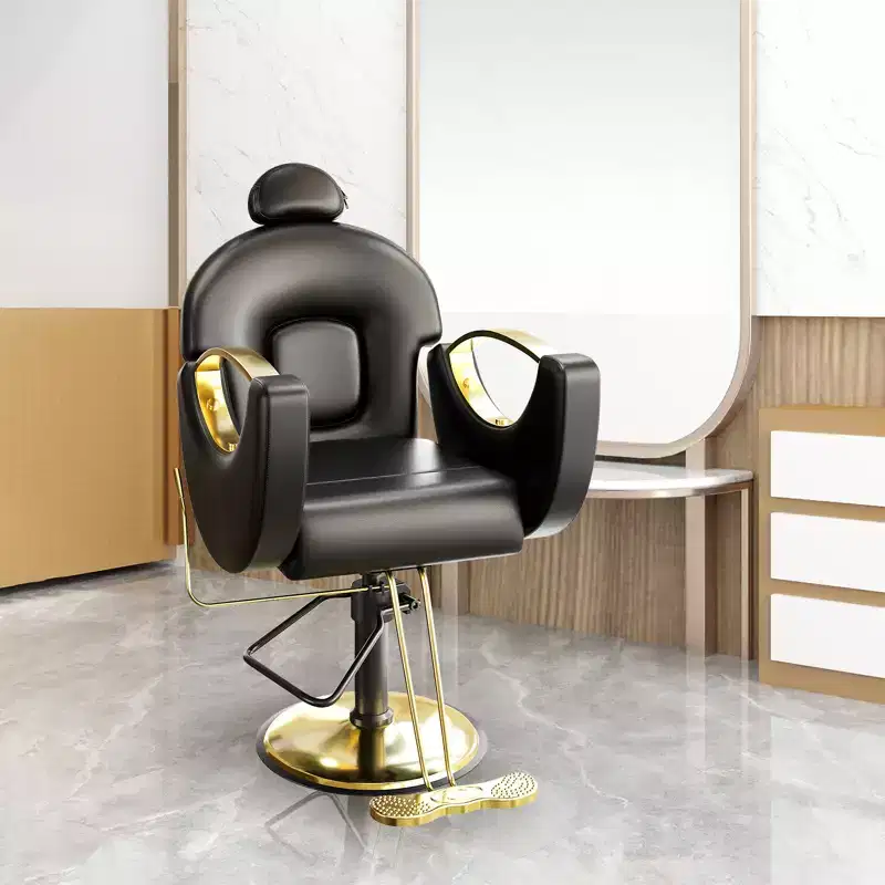 Barber Chair for Hair Stylist, Reclining Salon Chair with Hydraulic Height Adjustment & 360° Rotation, Max Load 330 LBS