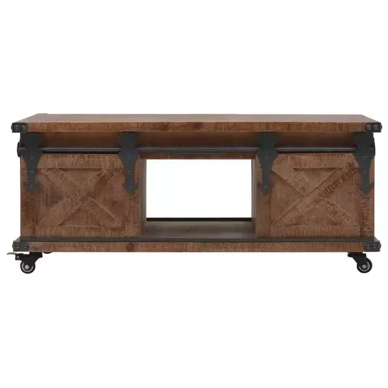 vidaXL Coffee Table Solid Fir Wood 35.8x20.1x15 Brown
