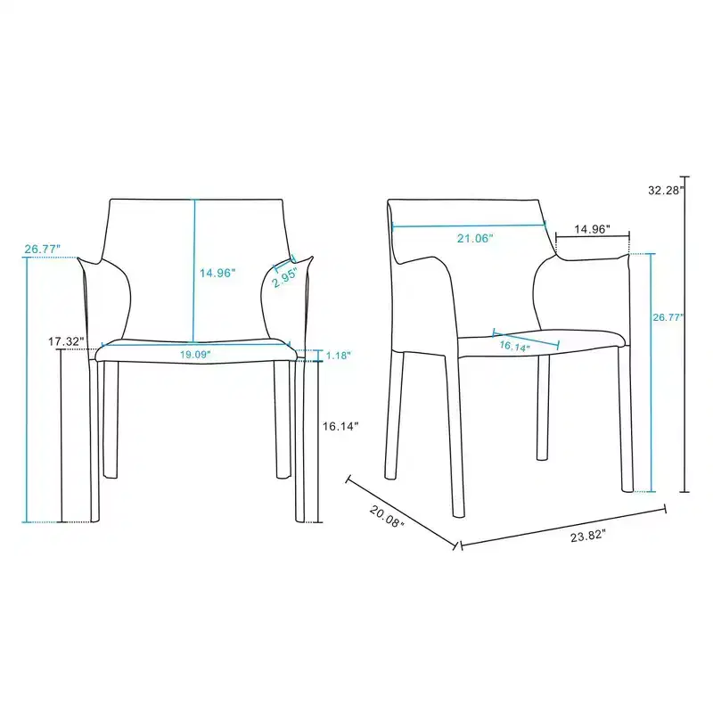Saddle Faux Leather Armchair Modern Dining Chair Metal Frame Fully Assembled
