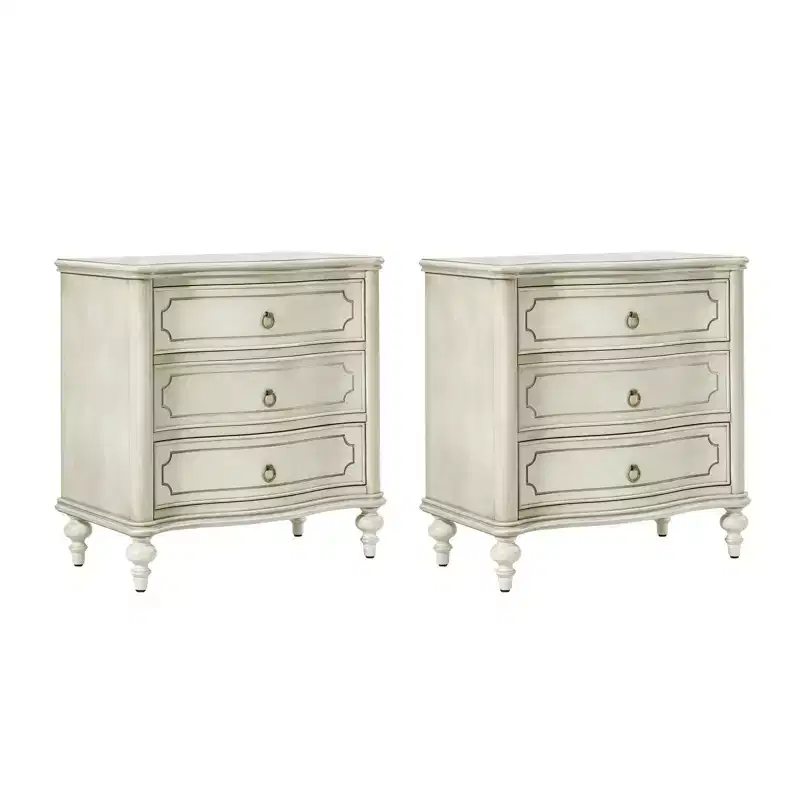 Linus 3-Drawer end table Set of 2| ART OF LIVING DESIGNS