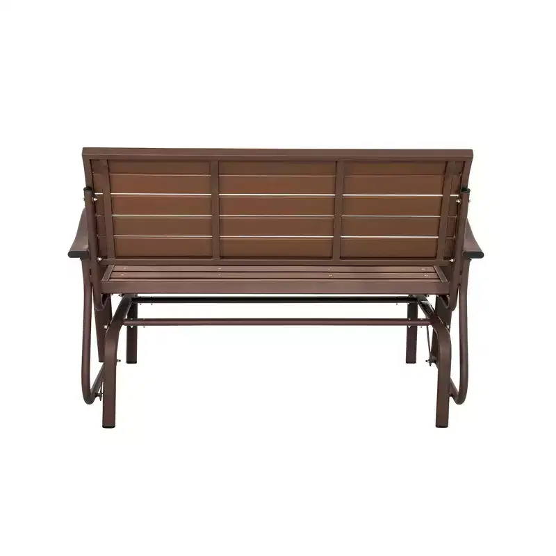 Lifetime Glider Bench, Faux Wood, Brown 60290