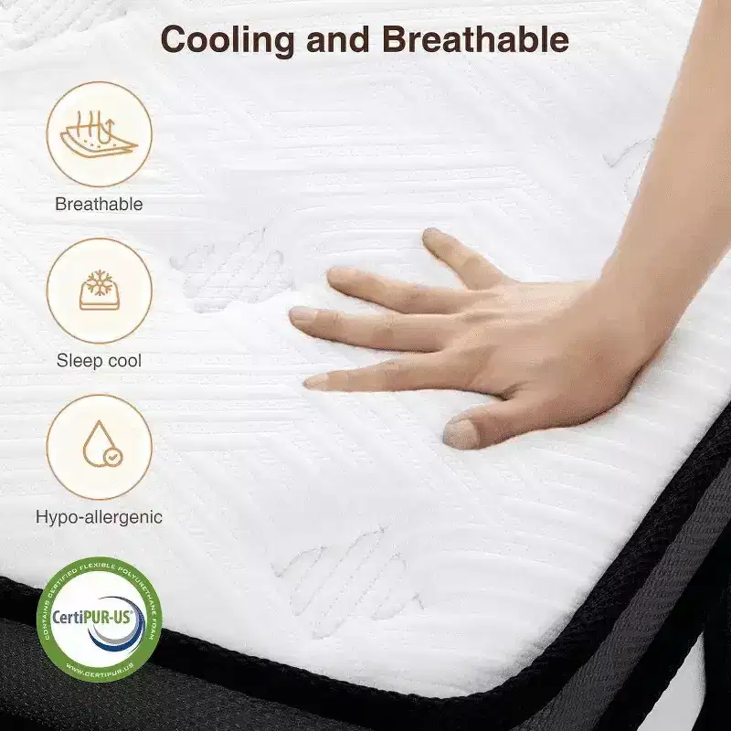 Clearance Mattress Queen Medium 14 in. Bed-in-a-Box White