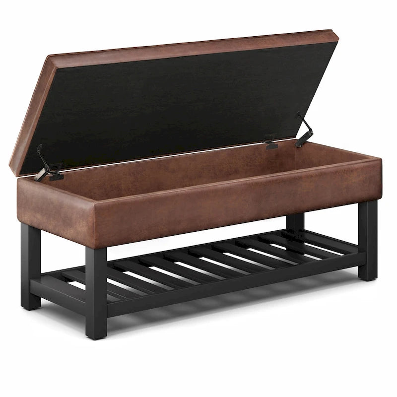 44 inch Wide Transitional Rectangle Ottoman Bench