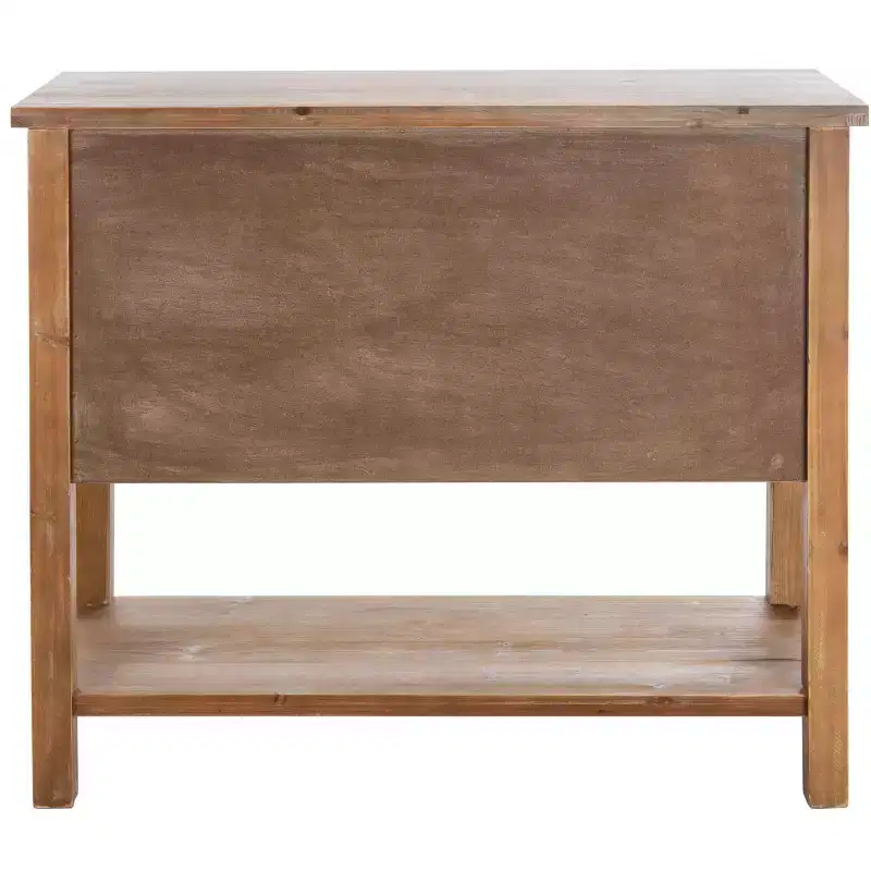 9-Drawer Apothecary Accent Table, Natural Oak