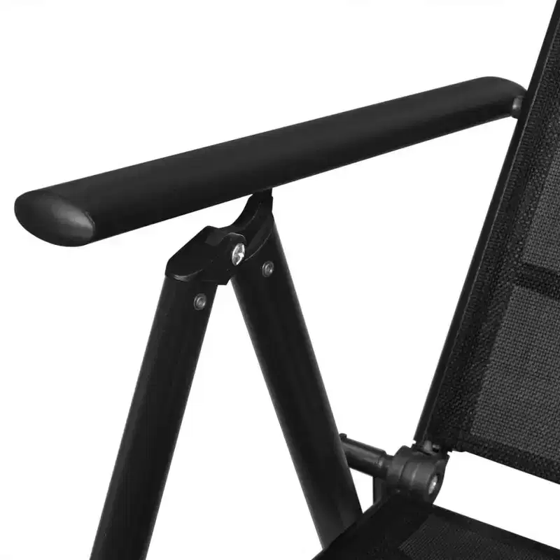 vidaXL Garden Chair Set of 6 Aluminum Standard Foldable