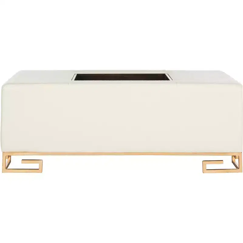 Julian Faux Ostrich Tray Ottoman/Coffee Table - Safavieh