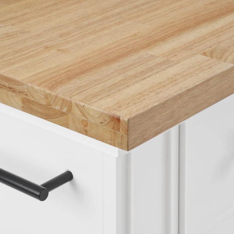 Crosley Julia Wood Top Island With X-Back Stools - 50 W x60 D x41 H