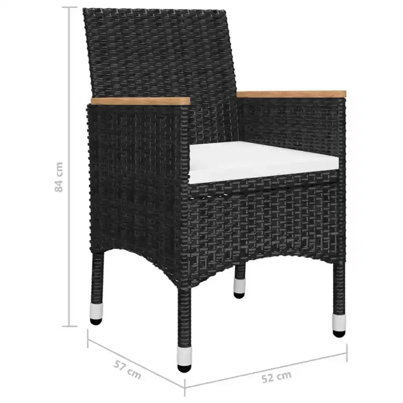 vidaXL Dining Set Solid Acacia wood 5 Piece Set Ergonomic