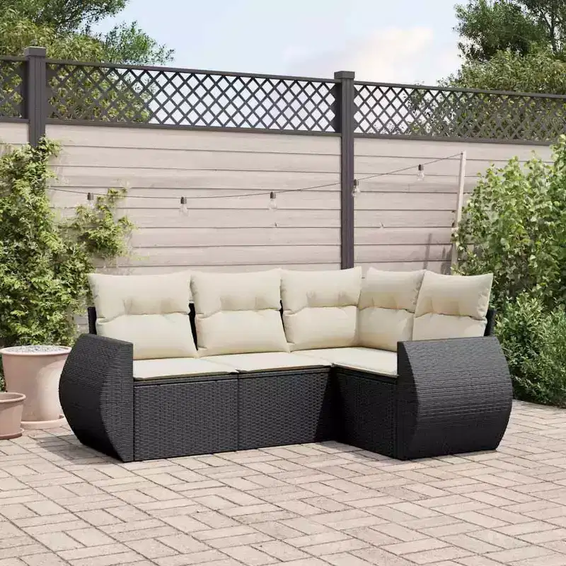 vidaXL Modular Garden Sofa Set with Cushions and Storage
