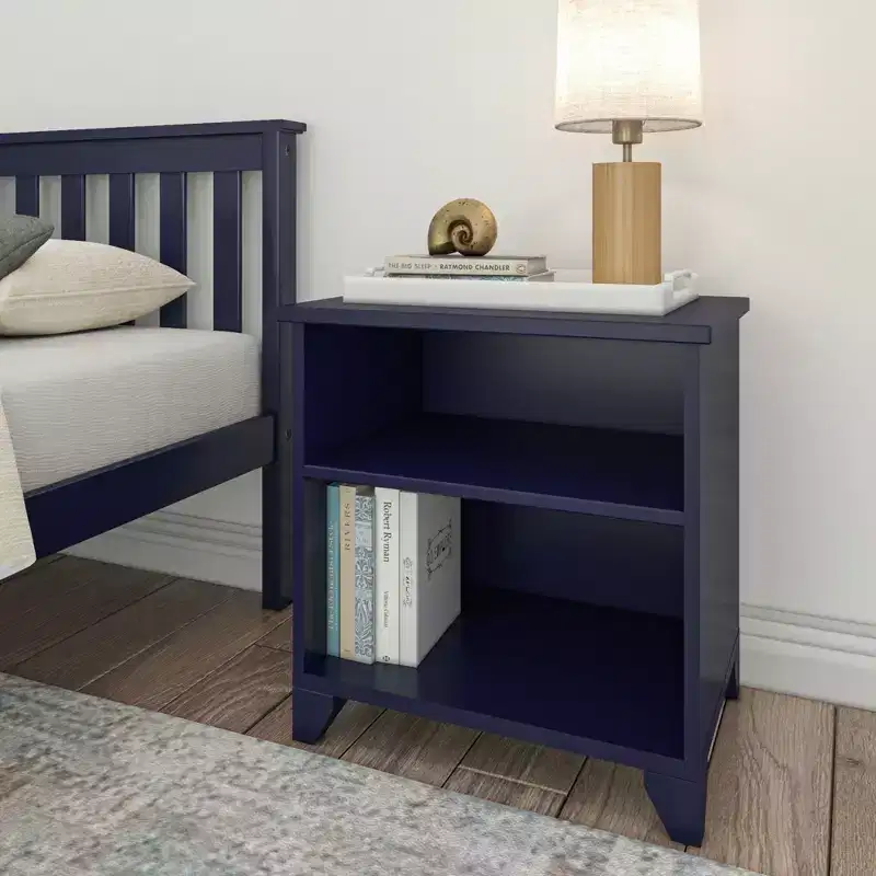 Plank+Beam Solid Wood Nightstand with Shelves