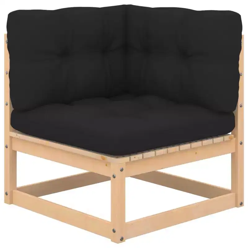 vidaXL Garden Lounge Set Natural pine Solid pine wood Medium Modular