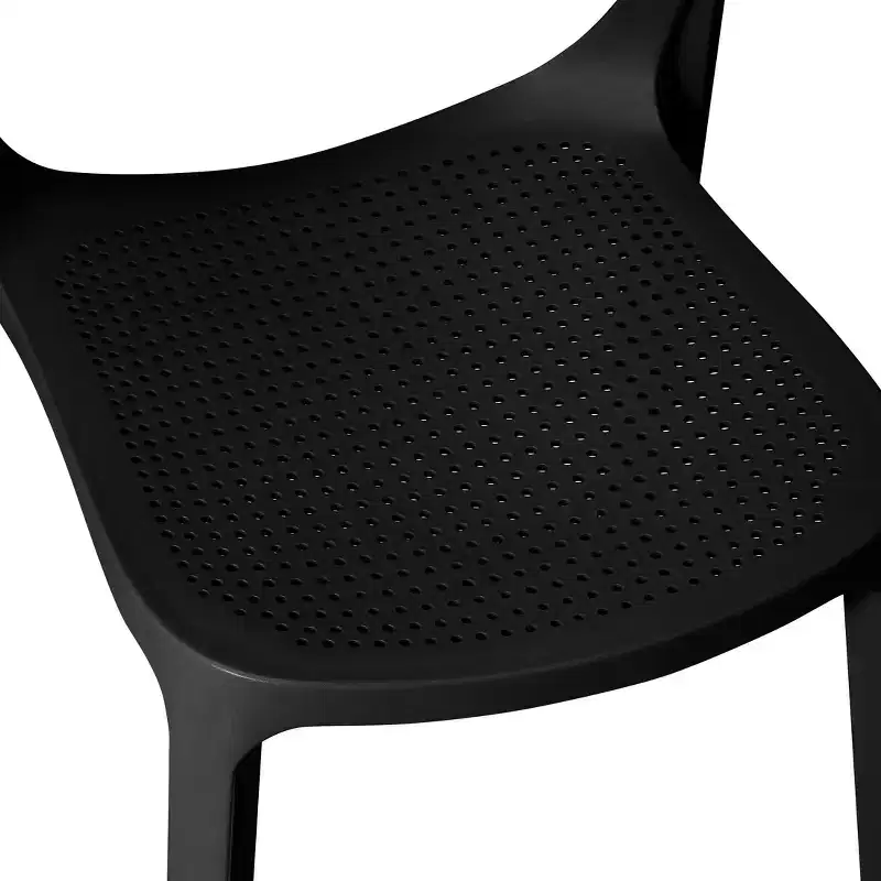 WestinTrends Playa Modern Stackable Plastic Resin Patio Dining Side Chair (Set of 2)