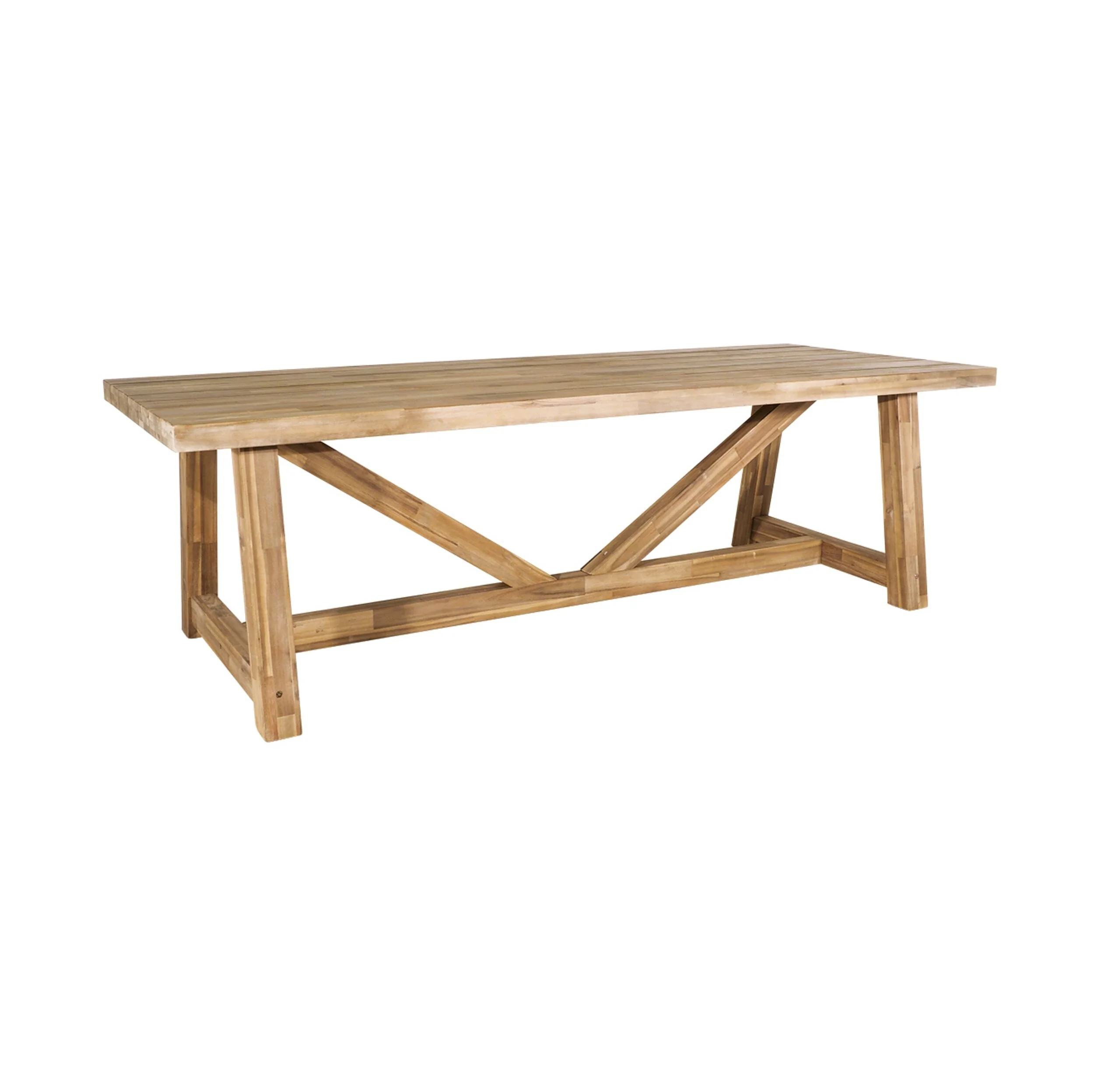 Antigua Reclaimed Timber Solid Wood Dining Table Natural 255cm