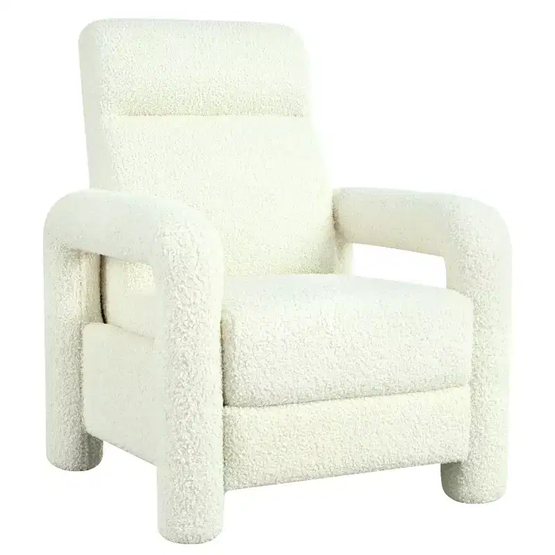 31W Upholstered Accent Recliner Armchair with Adjustable Backrest