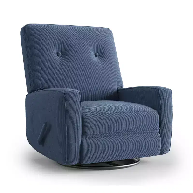 Nursery Recliner Chair, 360 Swivel Rocking Glider Chair, with Adjustable Backrest, Footrest, for Living Rooms, Bedrooms