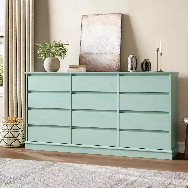 5/9/12 Drawer Dressers for Bedroom, Chest of Drawers with Deep Drawers, Large Double Dresser for Closet with Wide Top, Horizontal Wooden Dresser