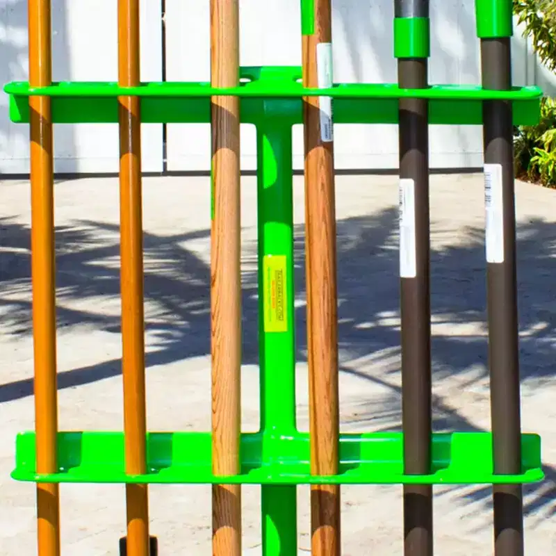 Large Steel Hand Tool Rack for Open Trailers, Green