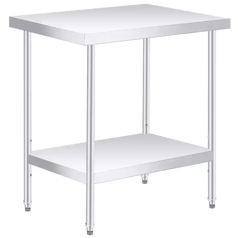 30 x 24 Inch Stainless Steel Work Table with Lower Shelf