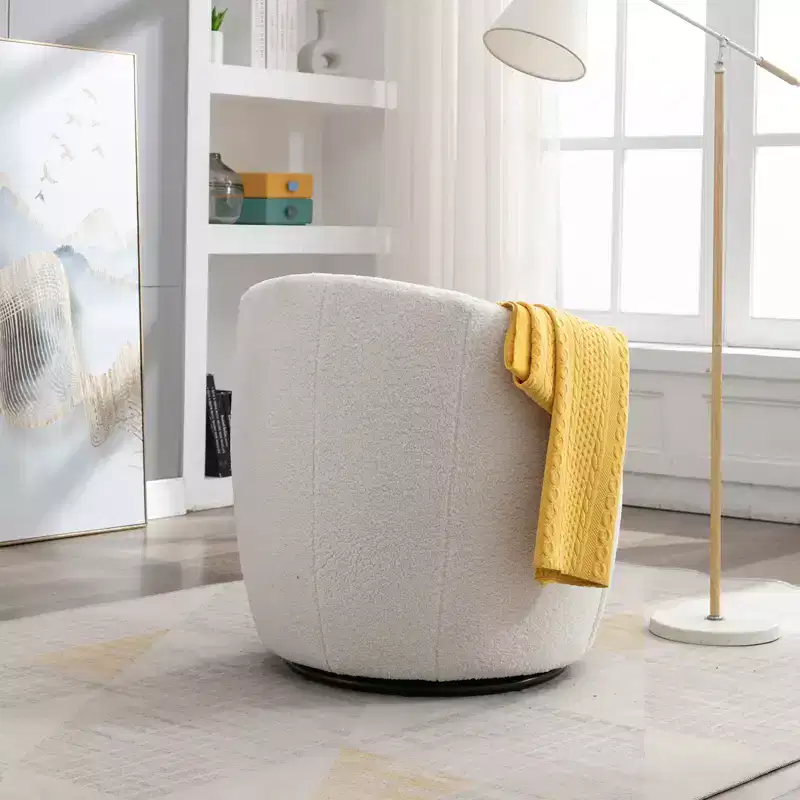 Fabric Swivel Accent Armchair Barrel Chair