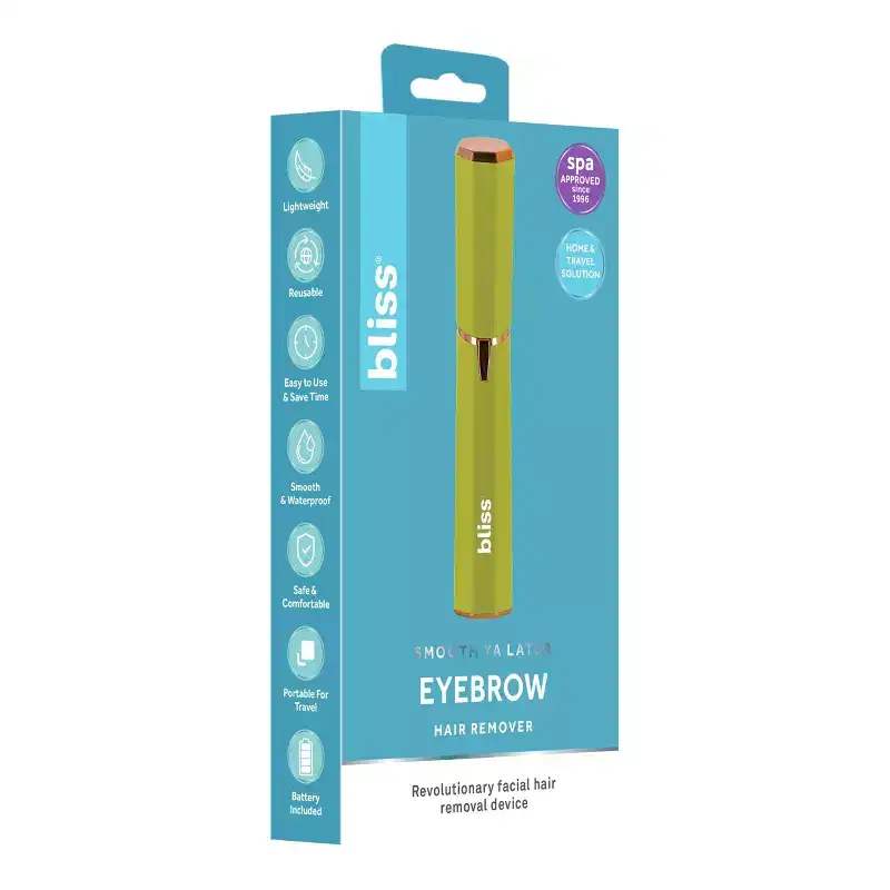bliss Eyebrow Hair Remover - Lime: Battery-Powered, Facial Hair Trimmer, For All Hair Types