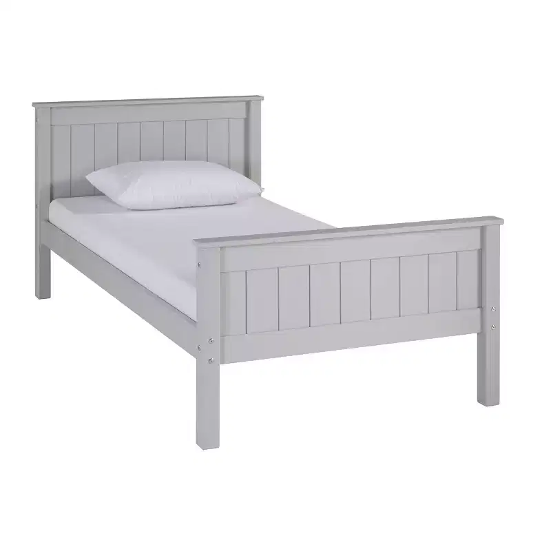 Twin Wood Platform Kids' Bed Dove Gray
