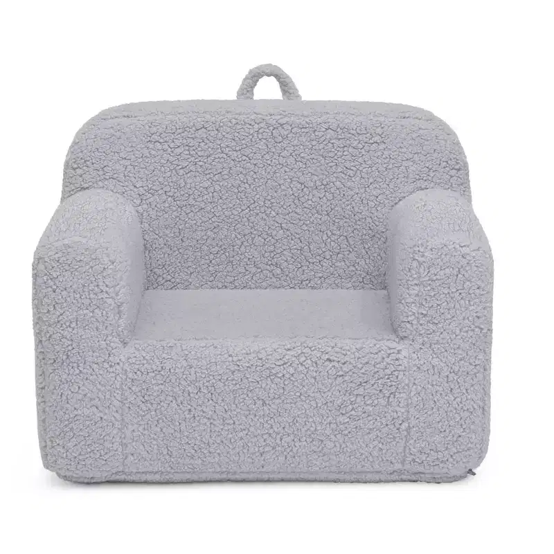 Kids Plush Upholstered Arm Chair – Grey / Hot Pink / Powder Blue / Rose / Royal Blue / Sage, Seats 1
