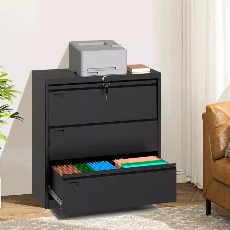 3-Drawer Lateral Metal Filing Cabinet – 40