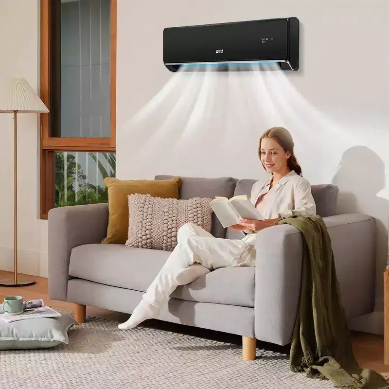 Costway 12000 BTU Wifi Enabled Mini Split Air Conditioner & Heater with Heat Pump Black/White