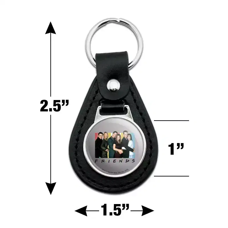 Friends Its All About Friends Black Leather Keychain