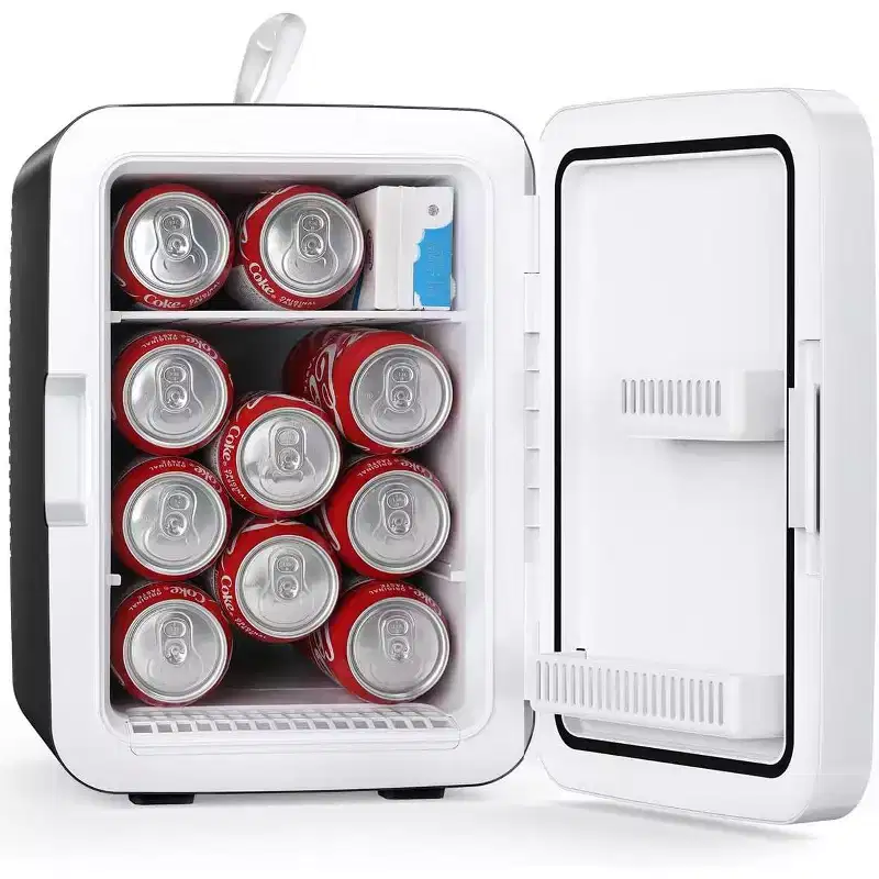 ZAFRO Compact Mini Fridge, 10L Portable Small Refrigerator, 2.6 Gal Mini Fridge with AC/DC Adapters, Small Cosmetics Cooler