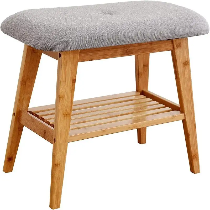 Bamboo Entryway Bench - 11.8D x 23.6W x 17.7H