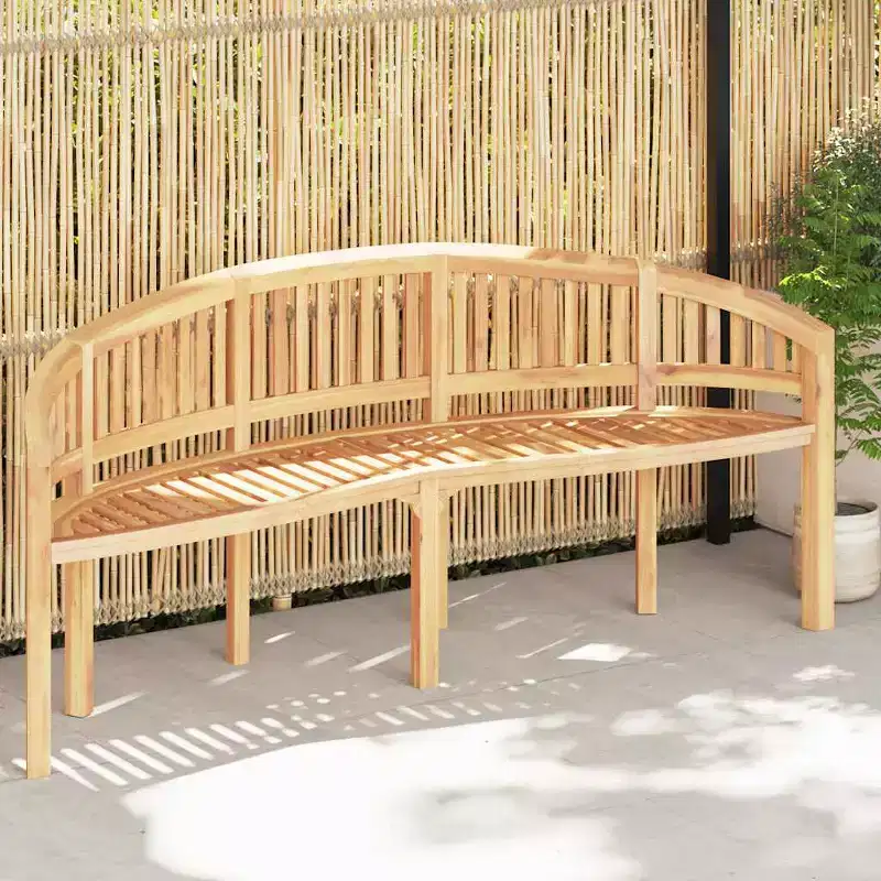 Garden Bench Natural Teak Solid Teak Wood Large Durable