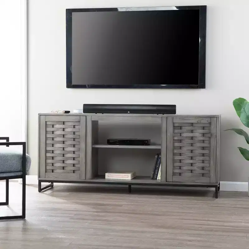 TV Stand with Media Storage - Grey