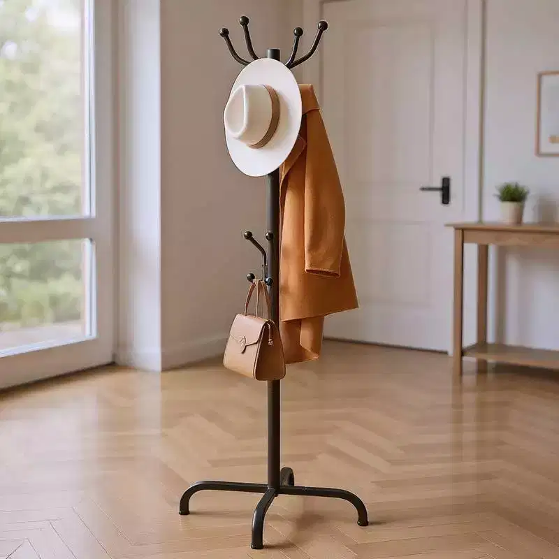 A coat rack with 14 hooks, used as an independent hanger for entrances, corridors, bedrooms, and offices, with a maximum load capacity of 11LBS