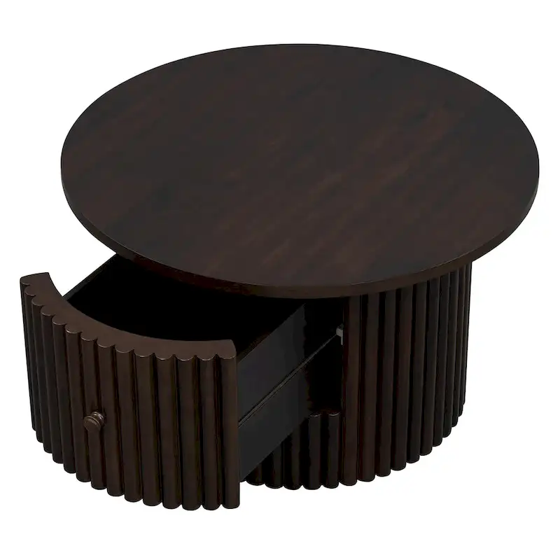 30.5 MDF Coffee Table with Drawer & Slat Base