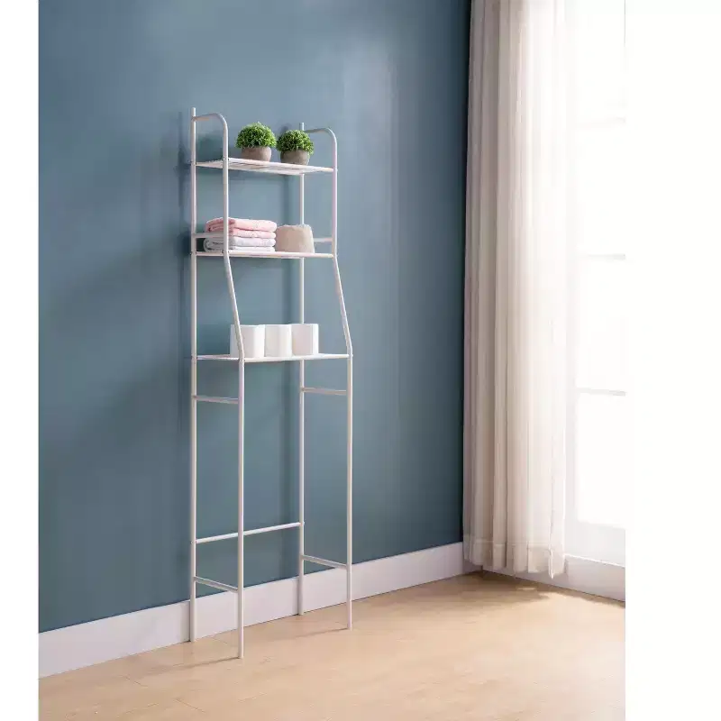 65in 3-Tier Over The Toilet Bathroom Space Saver Shelf, White