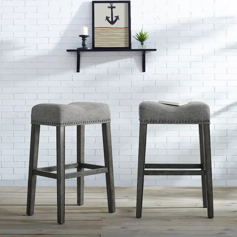 Upholstered Backless Bar Stool