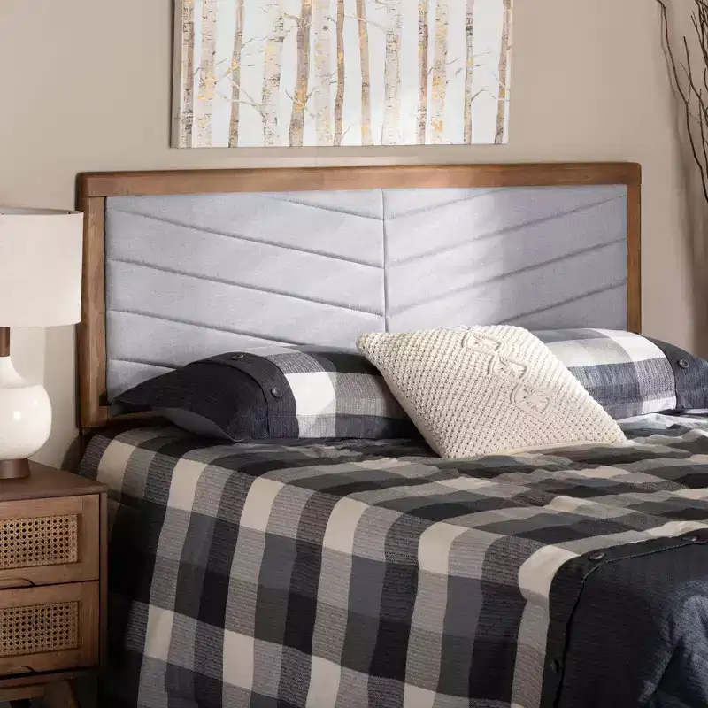 Fabric Upholstered Wood Headboard