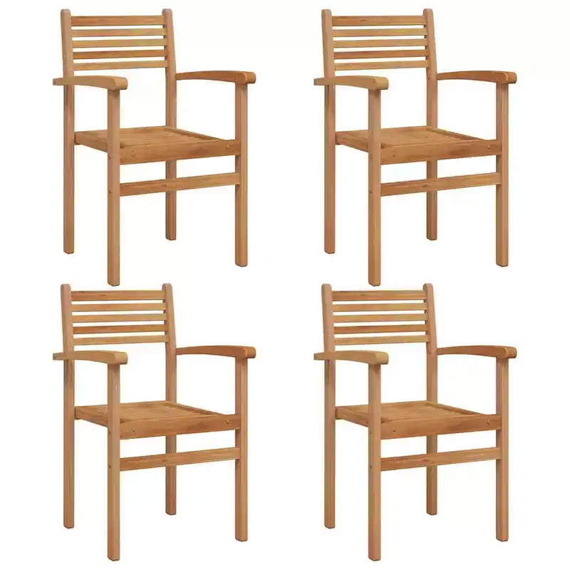 vidaXL Chair 8 pcs 56 x 55 x 90.5 cm Solid Teak Wood