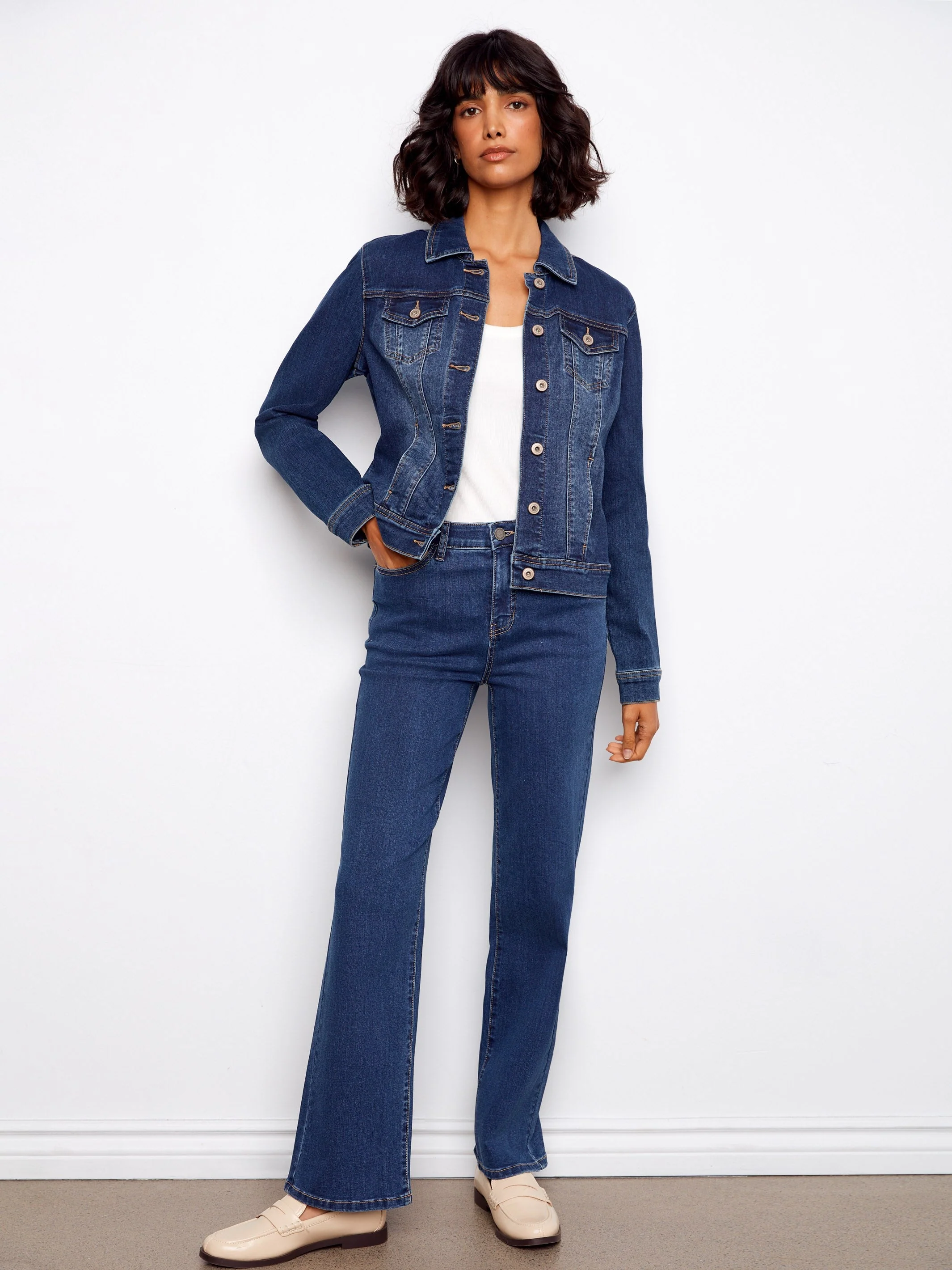 Stretch Denim Jacket - Indigo