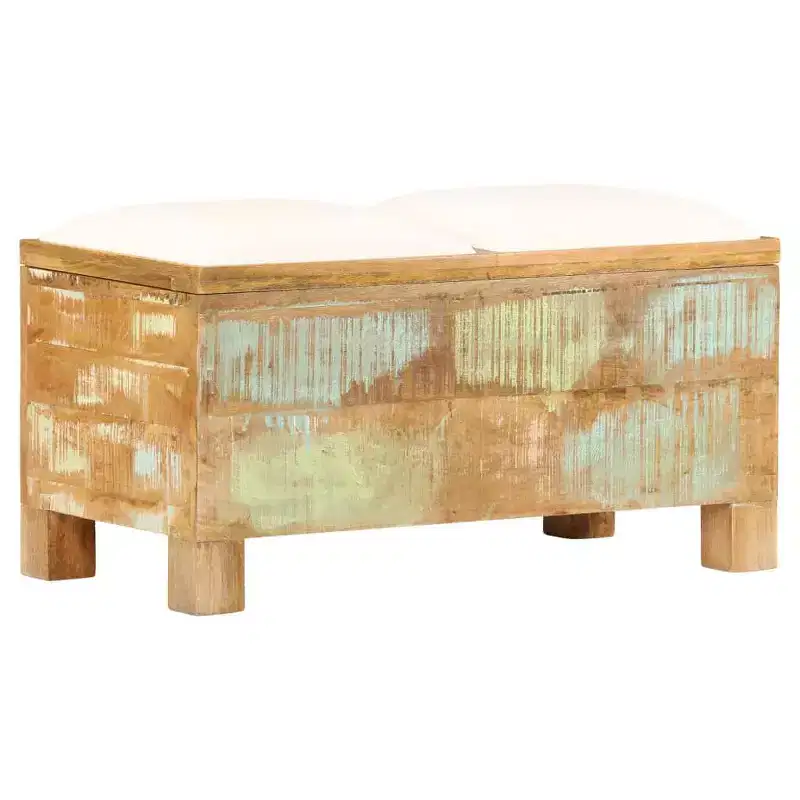 vidaXL Storage Bench Solid Reclaimed Wood 31.5x15.7x15.7