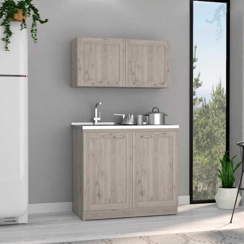 Zurich Cabinet Set, Two Shelves