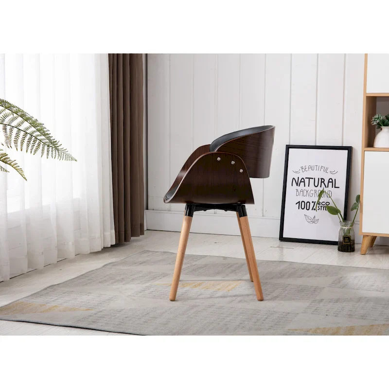 Leisure Chair with Synthetic Leather Upholstery - 24