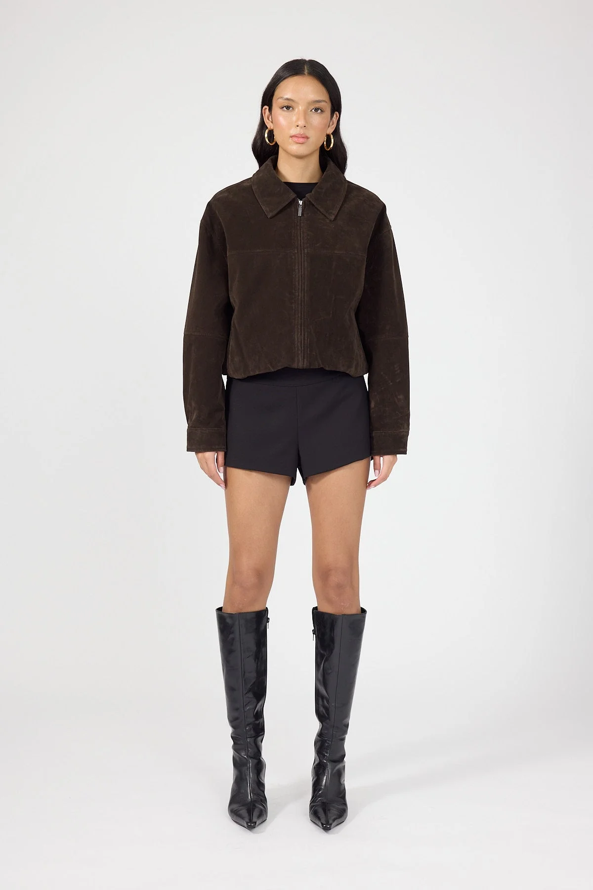 Mid Rise Shorts Black