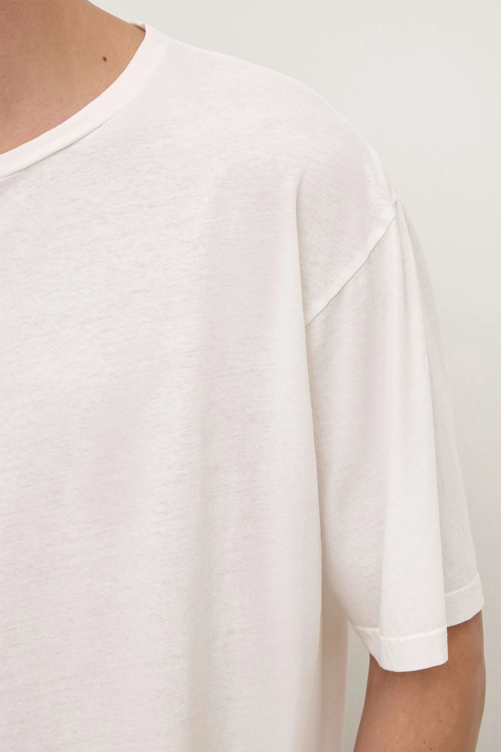 Antique White Cotton Hemp Tee