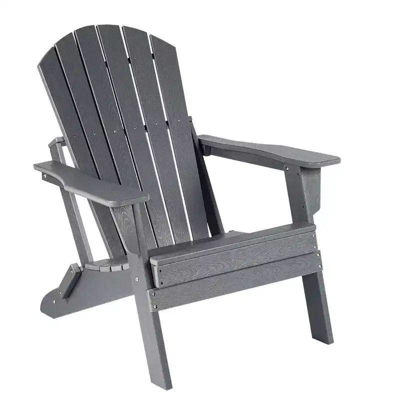 Patio Chairs, Oversized Folding HDPE Adirondack Chairs with Weather Resistant, Outdoor Lawn Chair for Patio, Garden