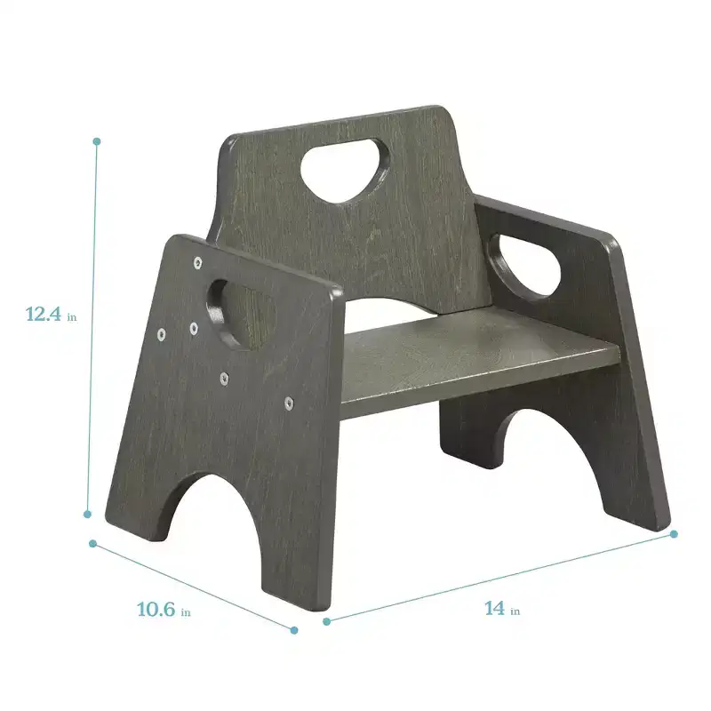 Stackable Wooden Toddler Chair 6in 2-Pack